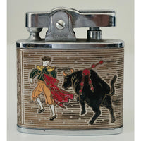 VINTAGE *NEW* 1960's Mexico Automatic Super Lighter with Bull Fight and Eagle