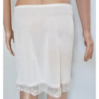 VINTAGE *NEW* 1960's Kayser Women's White w/Lace Trim & Heart Half Slip Size S