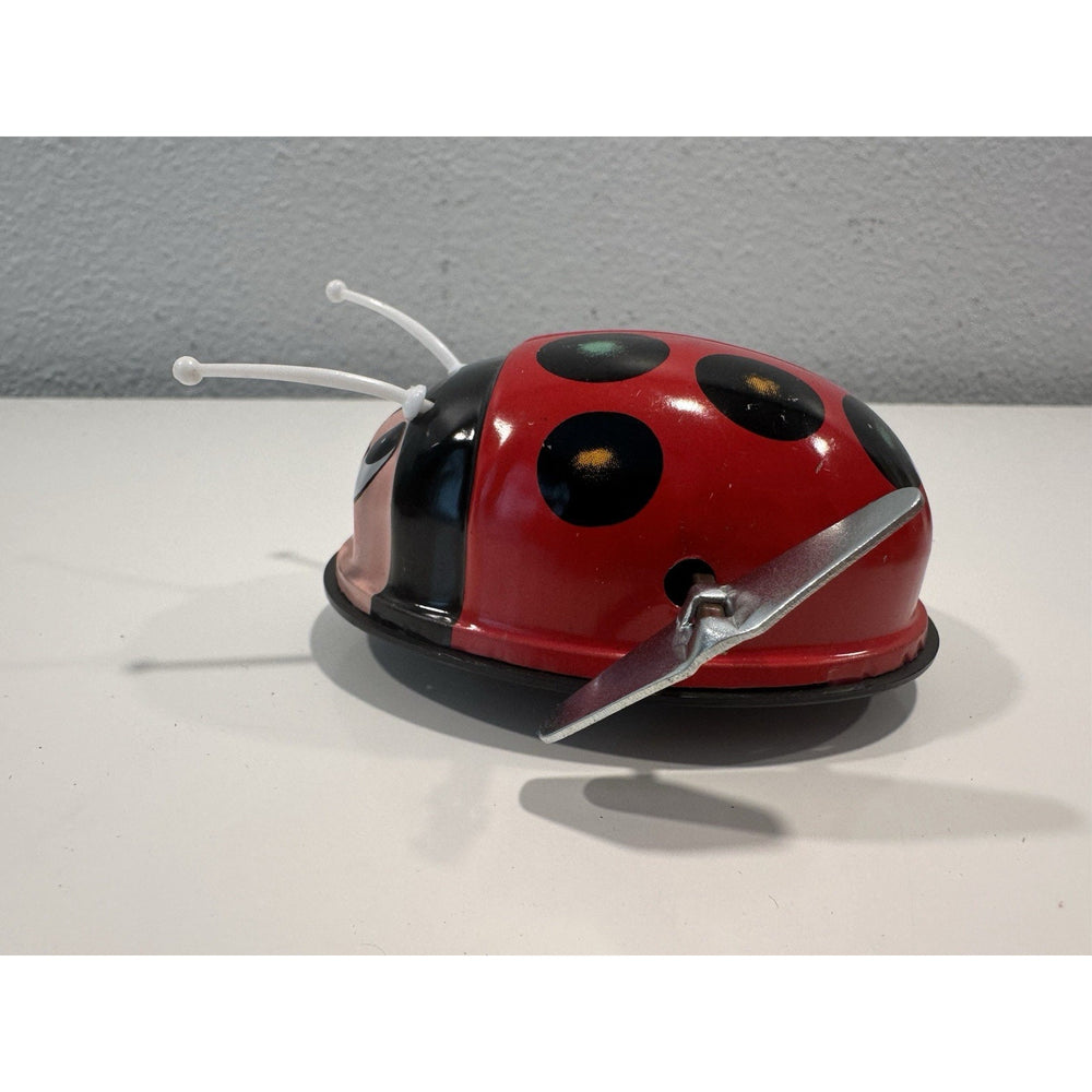 VINTAGE *NEW* 1960's K Lady Bug Wind-Up Metal Toy Japan