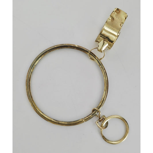 VINTAGE *NEW* 1970's The Jailers Keyring and Policeman's Whistle Brass Keychain