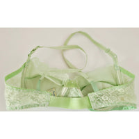 VINTAGE *NEW* 1960's Empire Foundation Women's Green Lace Push Up Bra Size 34A