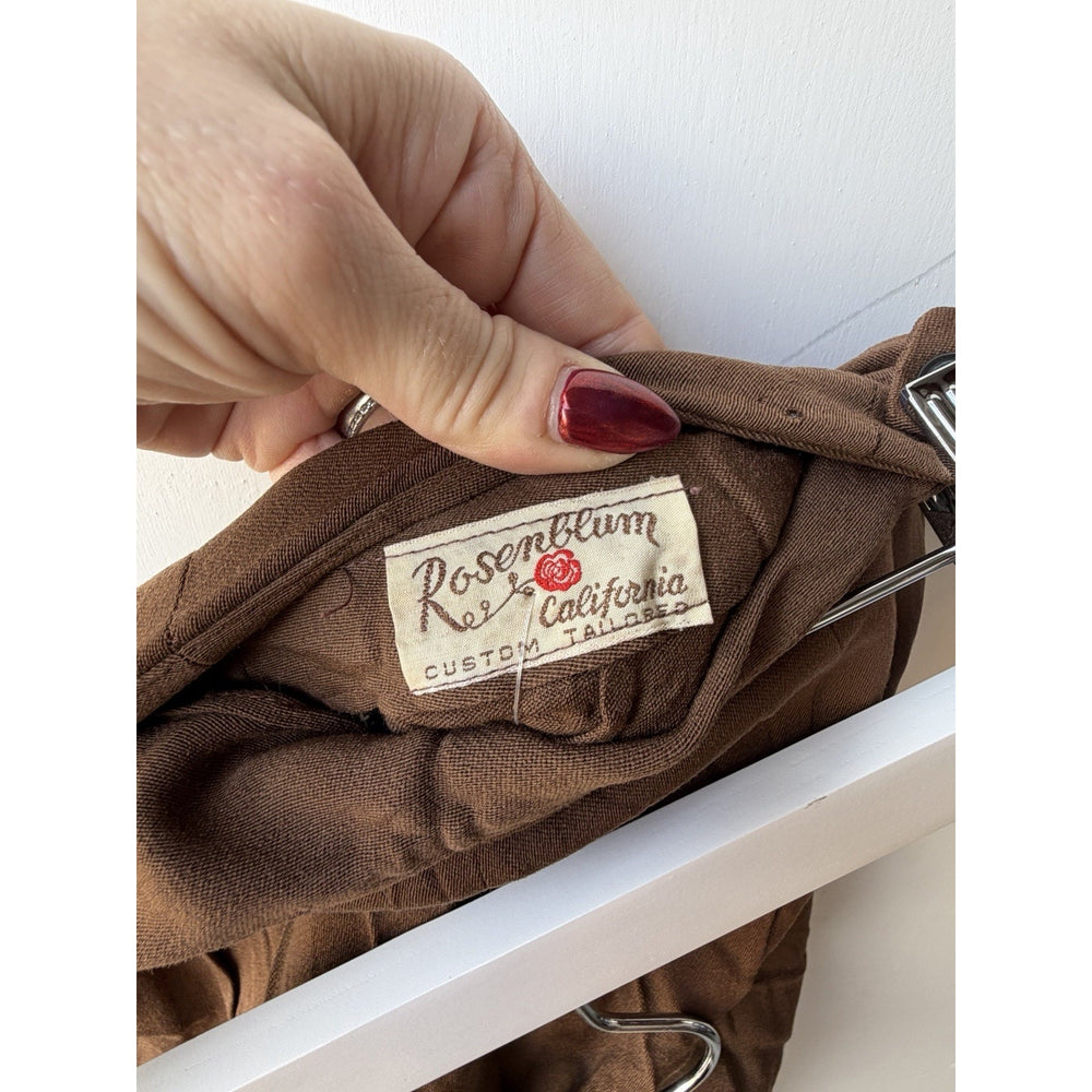 VINTAGE *NEW* 1960's Rosenblum Cali Brown Trousers SEE PHOTOS