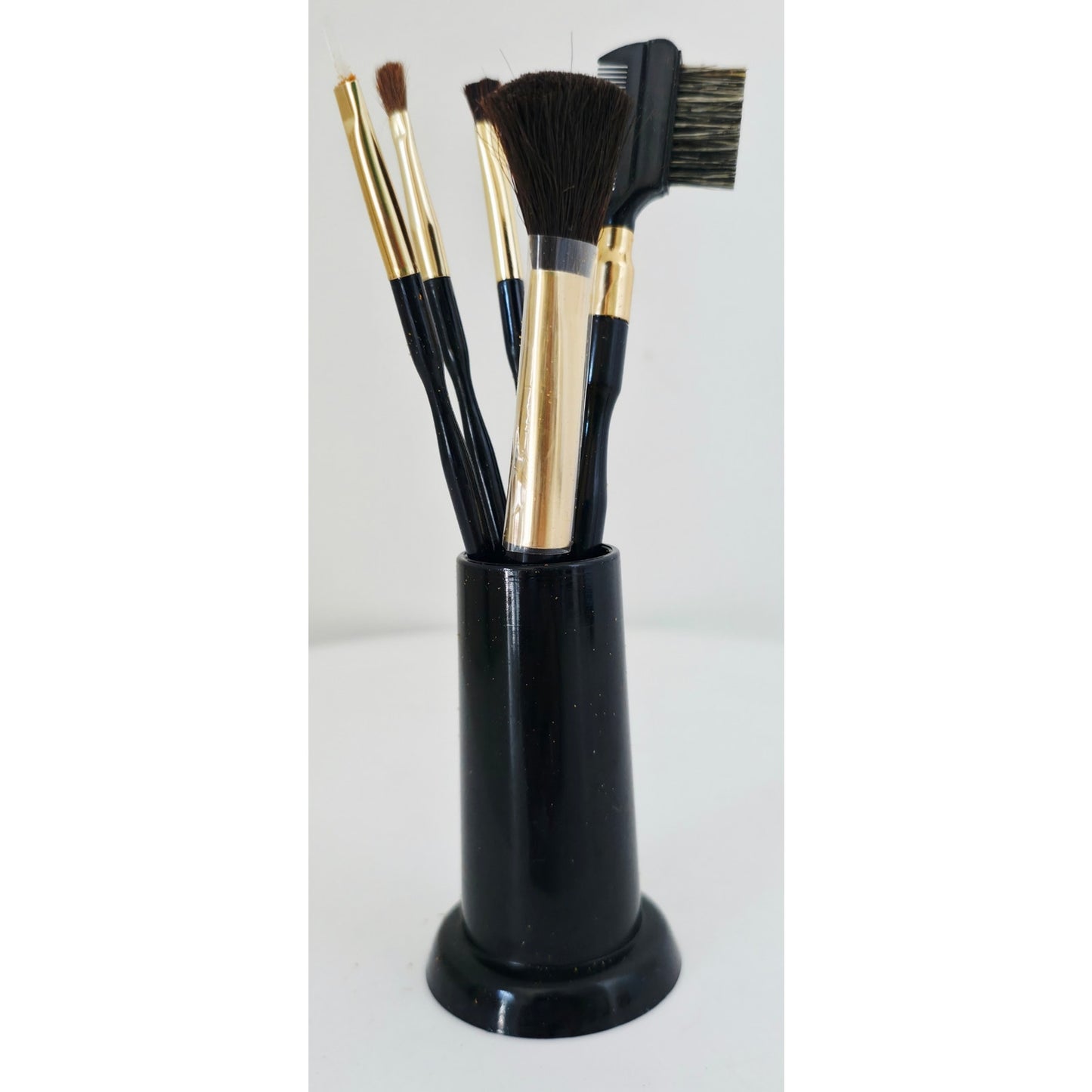VINTAGE *NEW* 1970's Brush-n-Glow 6 Piece Cosmetic Set #6730 with Stand