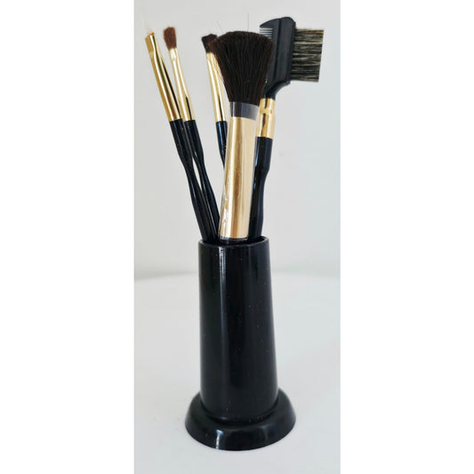 VINTAGE *NEW* 1970's Brush-n-Glow 6 Piece Cosmetic Set #6730 with Stand