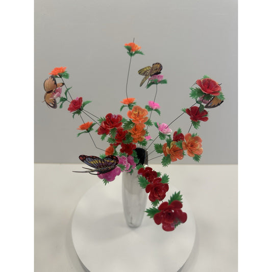 VINTAGE *NEW* 1960's Decorative Flower Insert with Butterflies