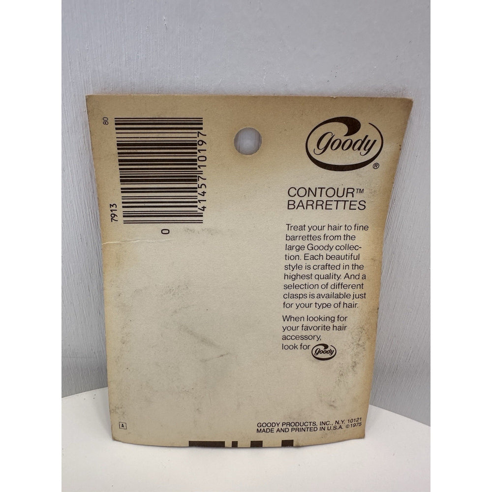 VINTAGE *NEW* 1975 Goody 7913 Contour Barrettes Pack of 4