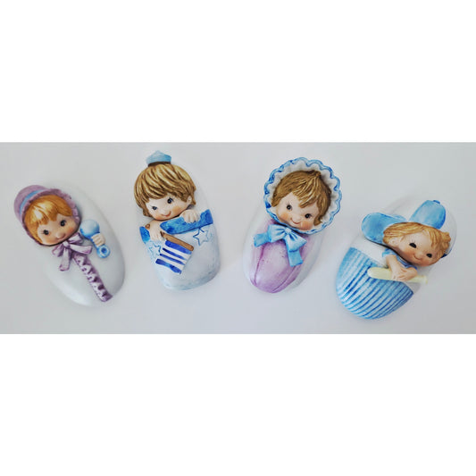VINTAGE *NEW* 1960's Baby Porcelain Ornaments or Decor 6Z-107 Made in Taiwan