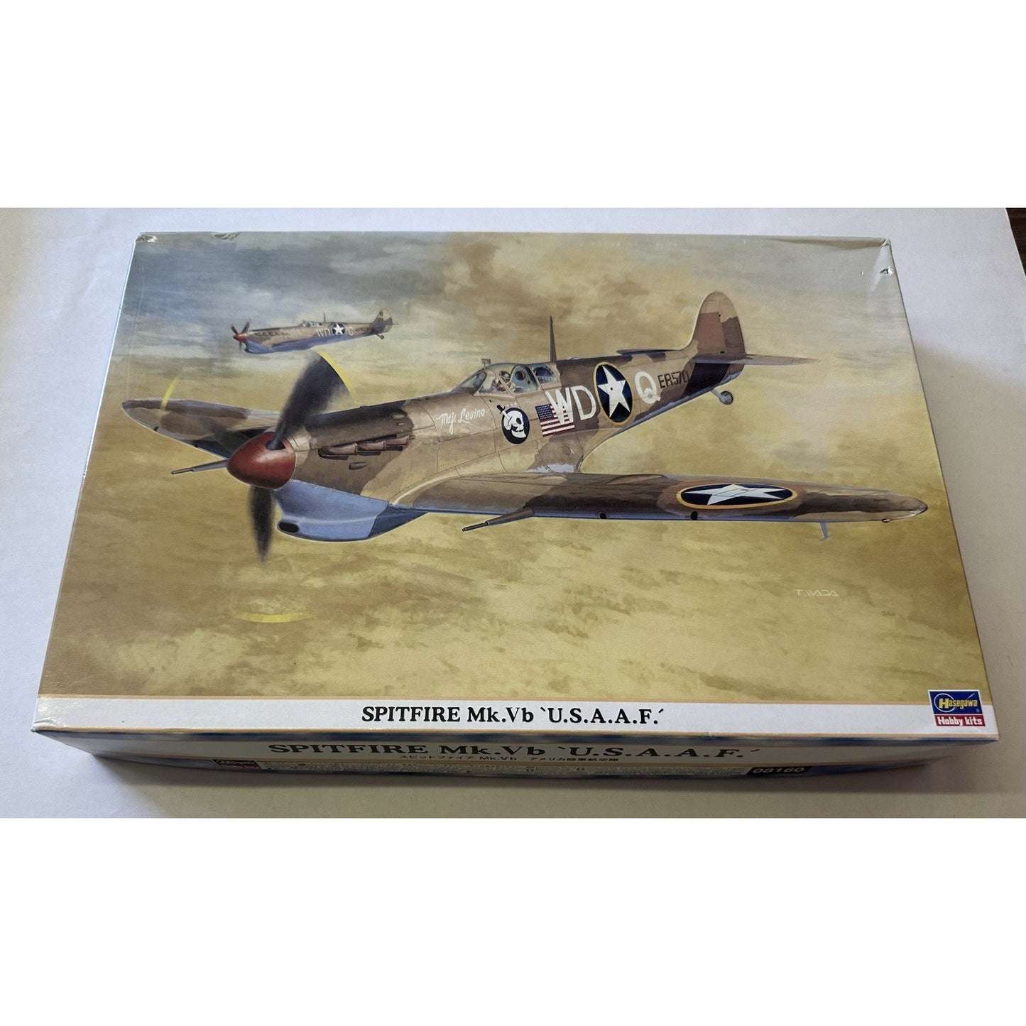 VINTAGE *NEW* Hasegawa Spitfire Mk.Vb ' USAAF ' Fighter 1:48 Scale Model Kit