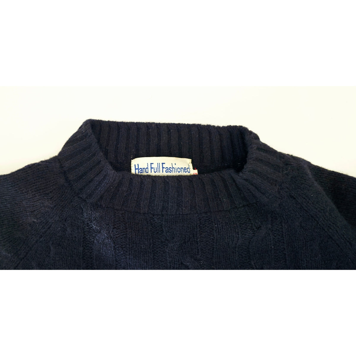 VINTAGE *NEW* 1960's Women's Navy Hand Loomed 100% Virgin Wool Sweater Size 40