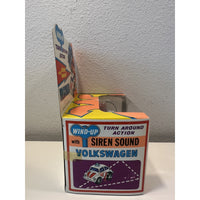 VINTAGE *NEW* Wind-Up VOLKSWAGEN Rescue Bug w/Siren Sound Turn Around Action