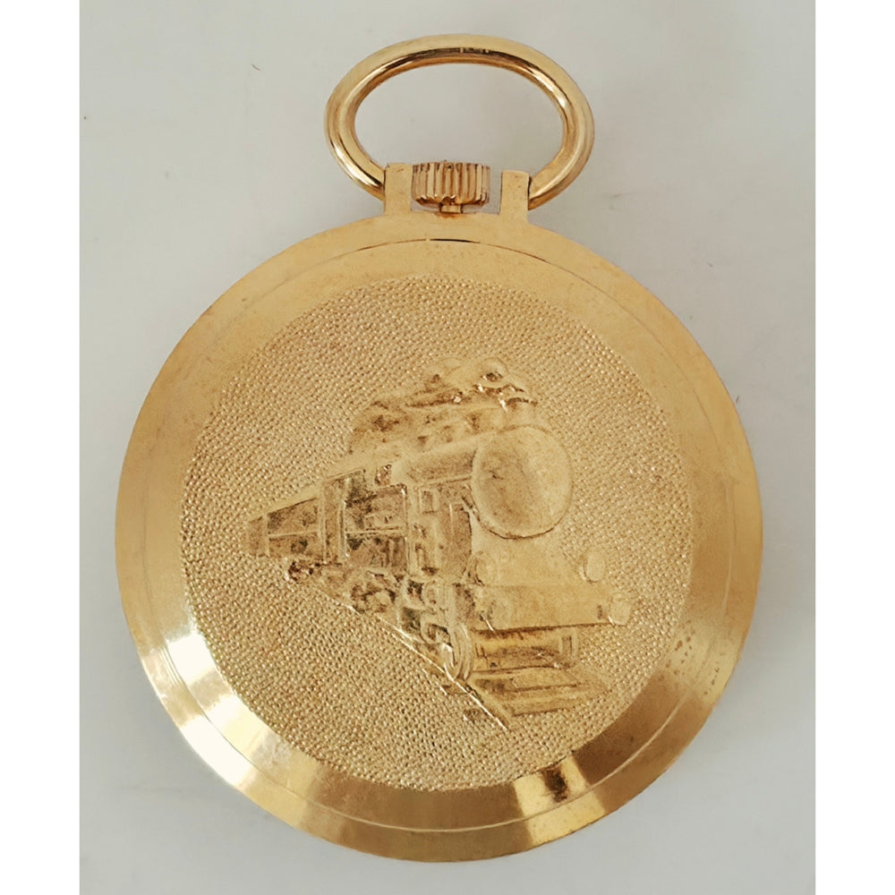 VINTAGE *NEW* 1960's Lucerne Swiss Locomotive Pocket Watch