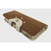 VINTAGE *NEW* 1970's Brown Felt - Check, Charge, Credit Vard, ID Wallet