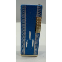VINTAGE *NEW* 1950's Imperial Blue with Silver Design Super Lighter