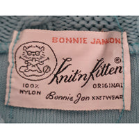 VINTAGE *NEW* 1960's Women's Light Blue  Sweater w/Collar 100% Nylon Size 38