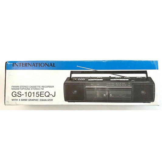 VINTAGE *NEW* 1980's International GS-1015EQ-J FM/MW Stereo Cassette Recorder Boombox