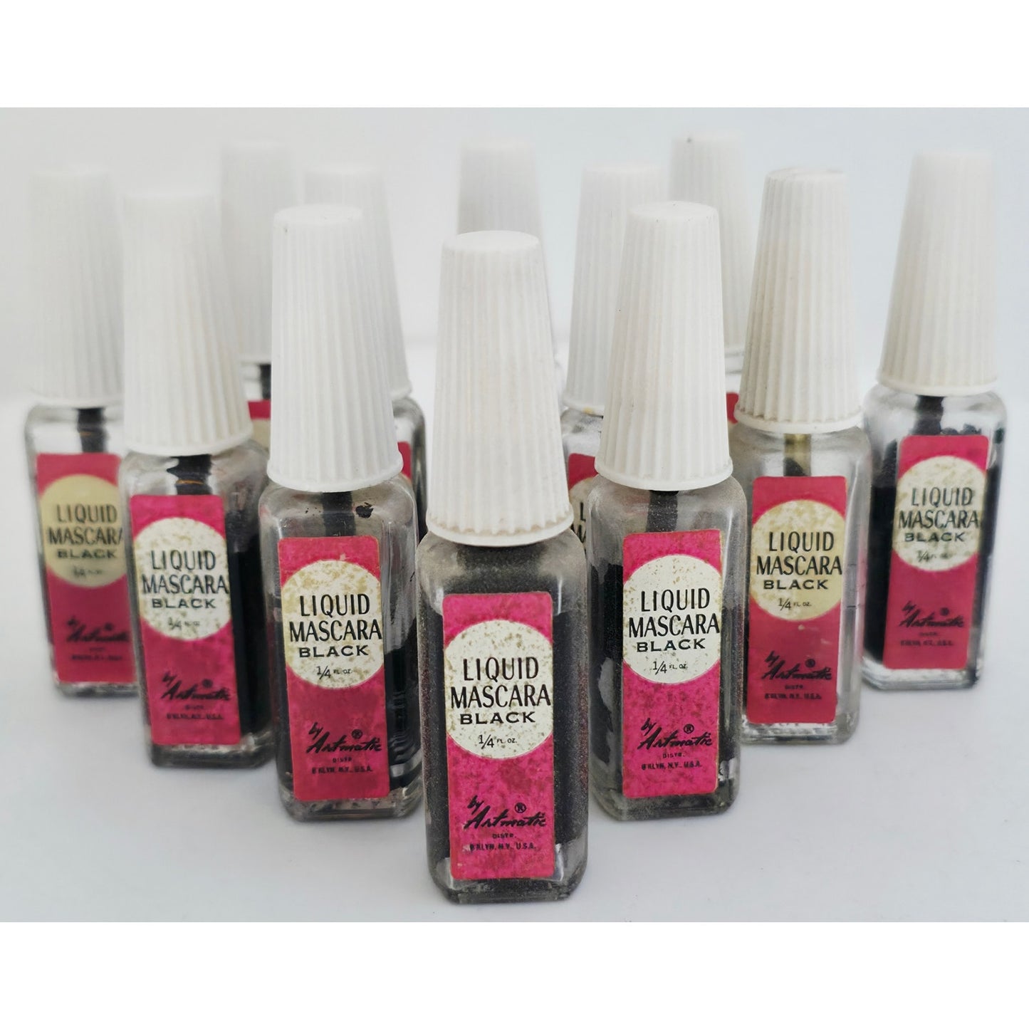 VINTAGE *NEW* 1970's Artmatic Liquid Eye Liner Black USA Set of 12 in Original Box