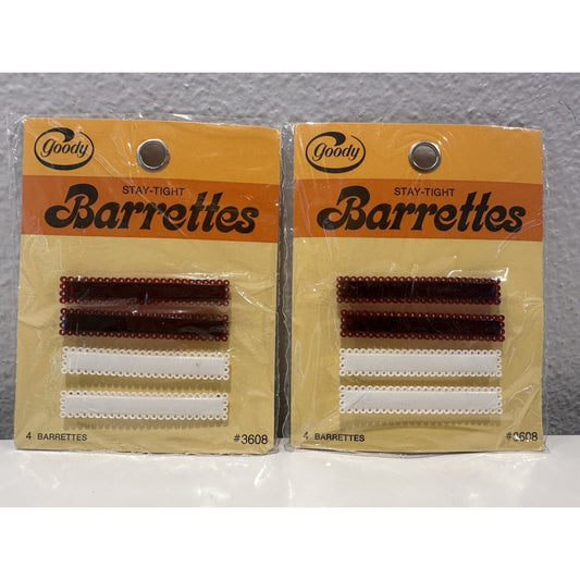 VINTAGE *NEW* 1970's Goody Stay Tight Clasp Barrettes USA #3608