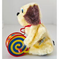 VINTAGE *NEW* 1960's Puppy Drummer Wind-Up Toy by Elmar