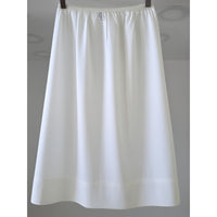 VINTAGE *NEW* 1960's Women's Off Wht Slip Skirt with Piping & Flower Trim Size L