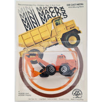 VINTAGE *NEW* 1981 Zee Mini Macks Die Cast Metal Orange Hydraulic Excavator