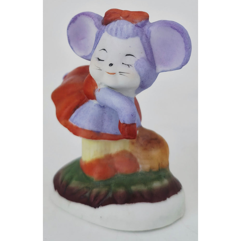 VINTAGE *NEW* 1960's Homco Miniature Mouse in Dress Ceramic Figurine Korea