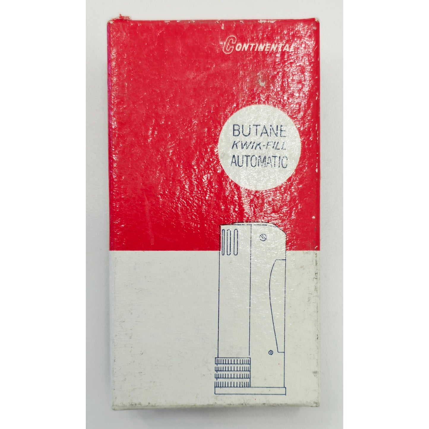 VINTAGE *NEW* 1960's Continental Butane Kwik-Fill Silver Lighter Japan