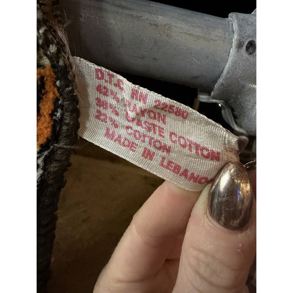 VINTAGE *PRISTINE* 1960's Royal Peacock Labonese Velvet Tapestry