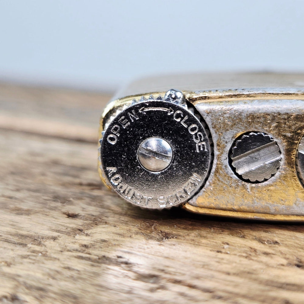 VINTAGE *NEW* 1950's Blaze Gold Textured Butane Lighter