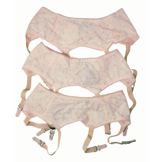 VINTAGE *NEW* 1950's Women's Light Blue Garter w/Flowers Size M Lot of 3