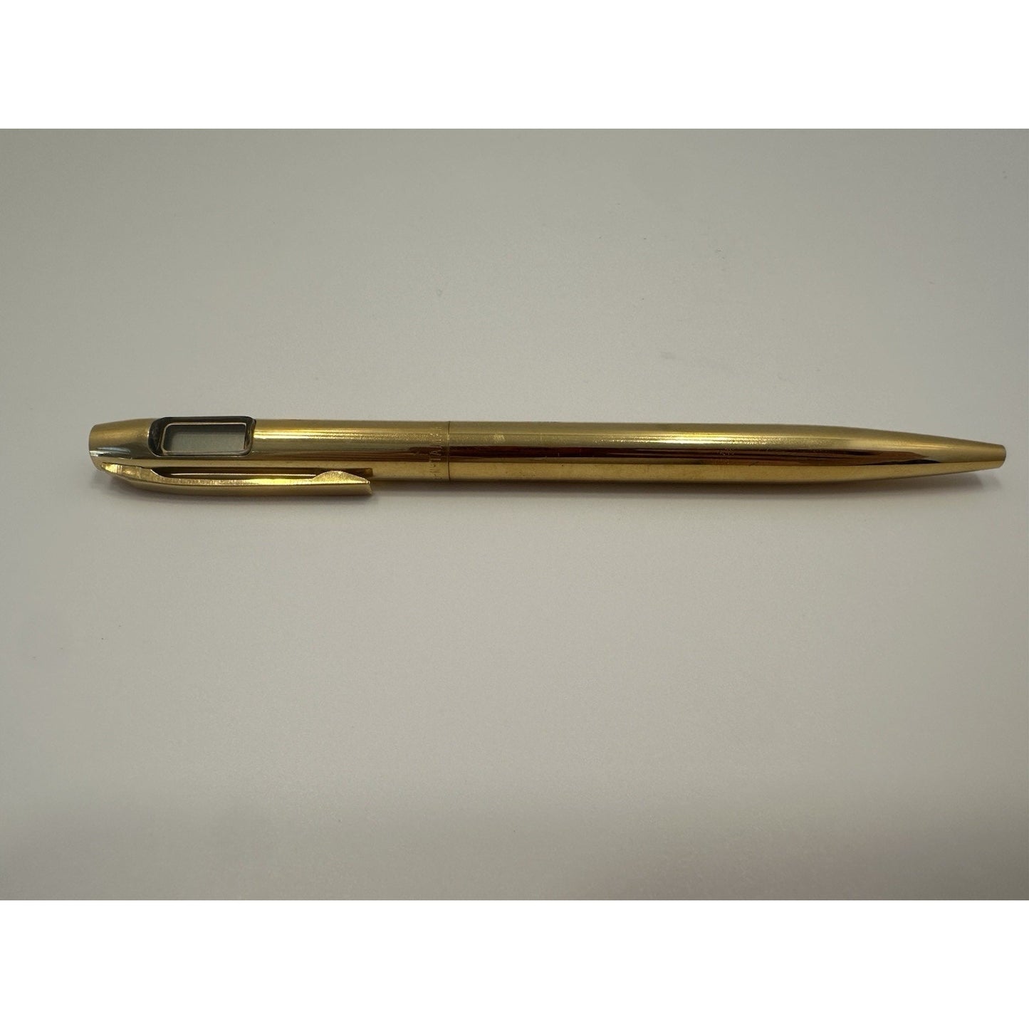 VINTAGE *NEW* 1970's Computrace Gold-Plated Pen W Built-In Digital Clock
