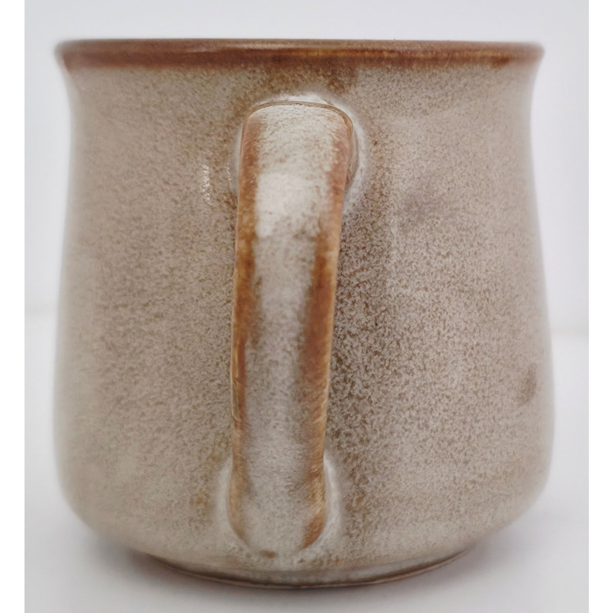 VINTAGE *NEW* 1970's Brown and Cream Korean Hand-Painted Stoneware Mugs