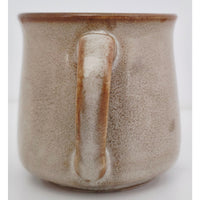 VINTAGE *NEW* 1970's Brown and Cream Korean Hand-Painted Stoneware Mugs