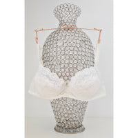 VINTAGE *NEW* 1960's Women's White Lace Push-Up Bra w/Flower Size 36A