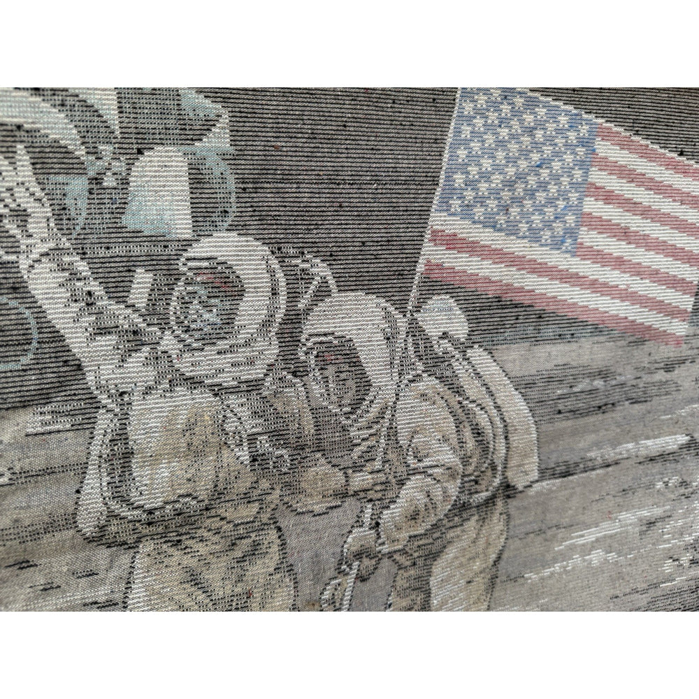 VINTAGE *PRISTINE* 1960's Landing On The Moon Velvet Tapestry