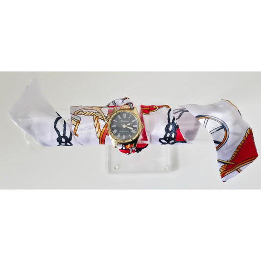 "Frozen In Time" 1960's Vintage Watch Face Tie Bracelet/Choker