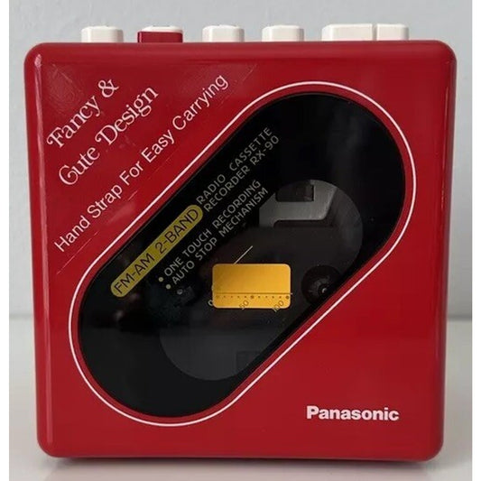 VINTAGE *NEW* 1977 Panasonic RED RX-90 AM/FM Cassette Recorder
