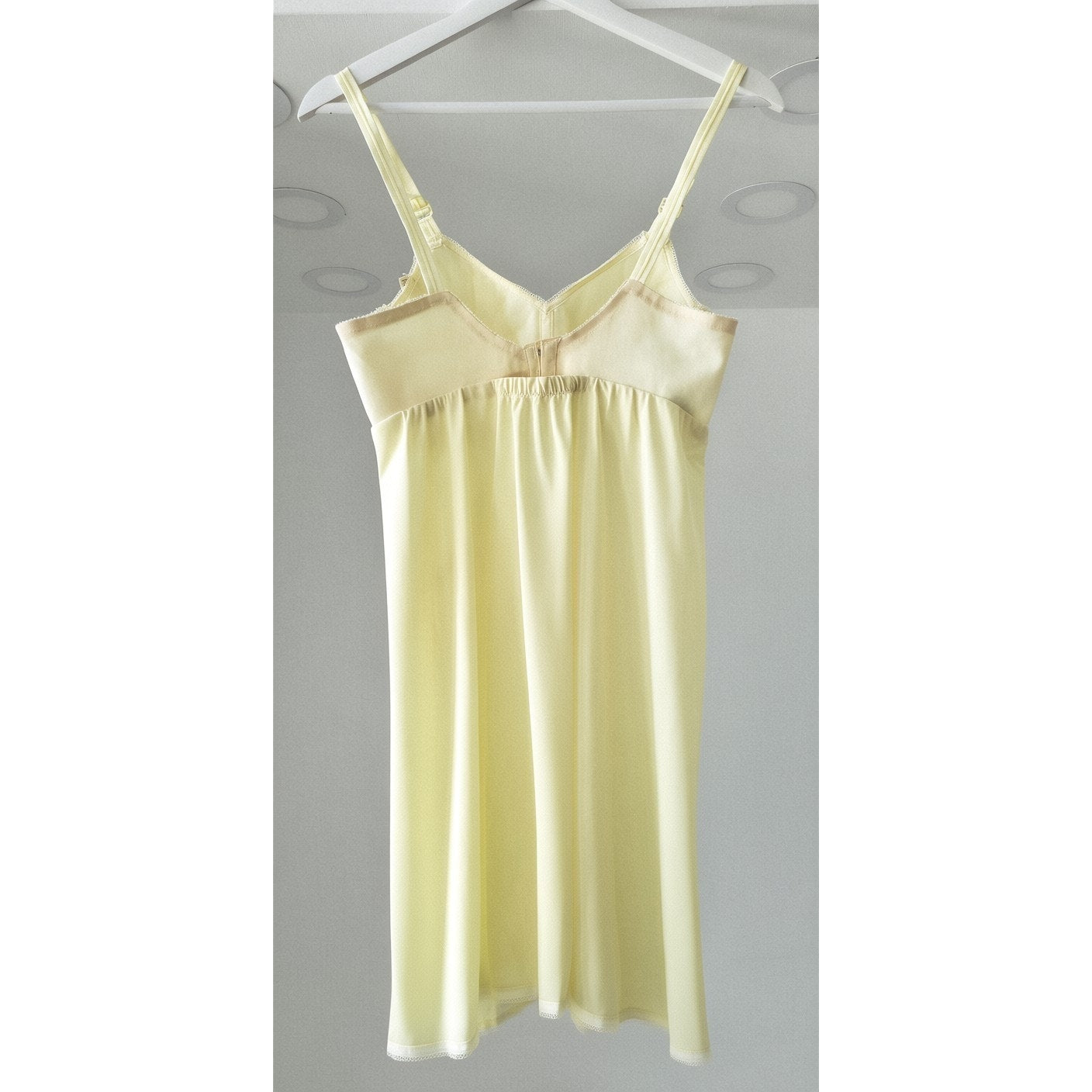 VINTAGE *NEW* 1960's Carnival Women's Light Yellow Slip Dress Size 38B