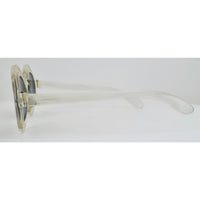 VINTAGE *NEW* 1970's Glam Unisex Clear Frame with Gray Tinted Lens Sunglasses