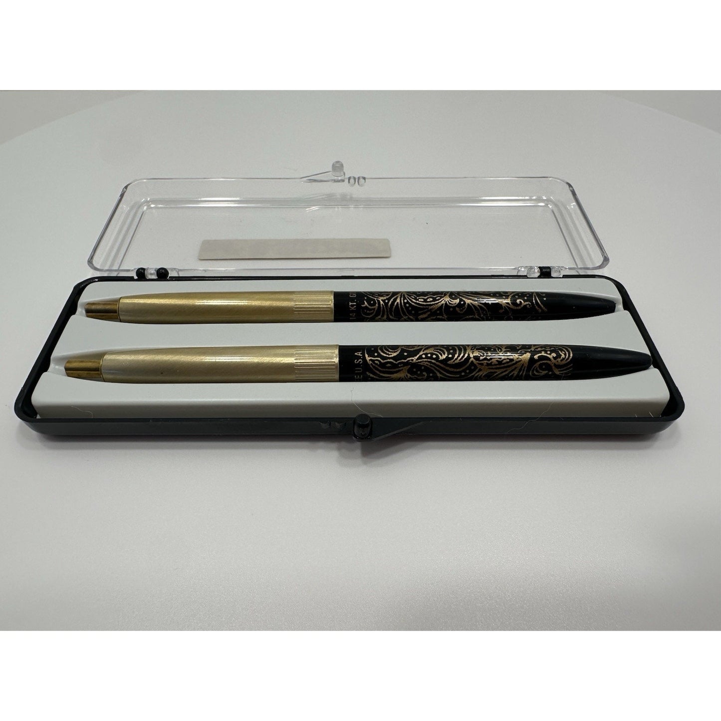 VINTAGE *NEW* 1960's Set of 14K Gold Filigree Perfumed Pens USA