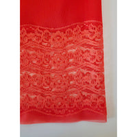 VINTAGE *NEW* 1960's Movie Star Women's Poppy | Red Slip  Skirt w/Lace Trim Sz L