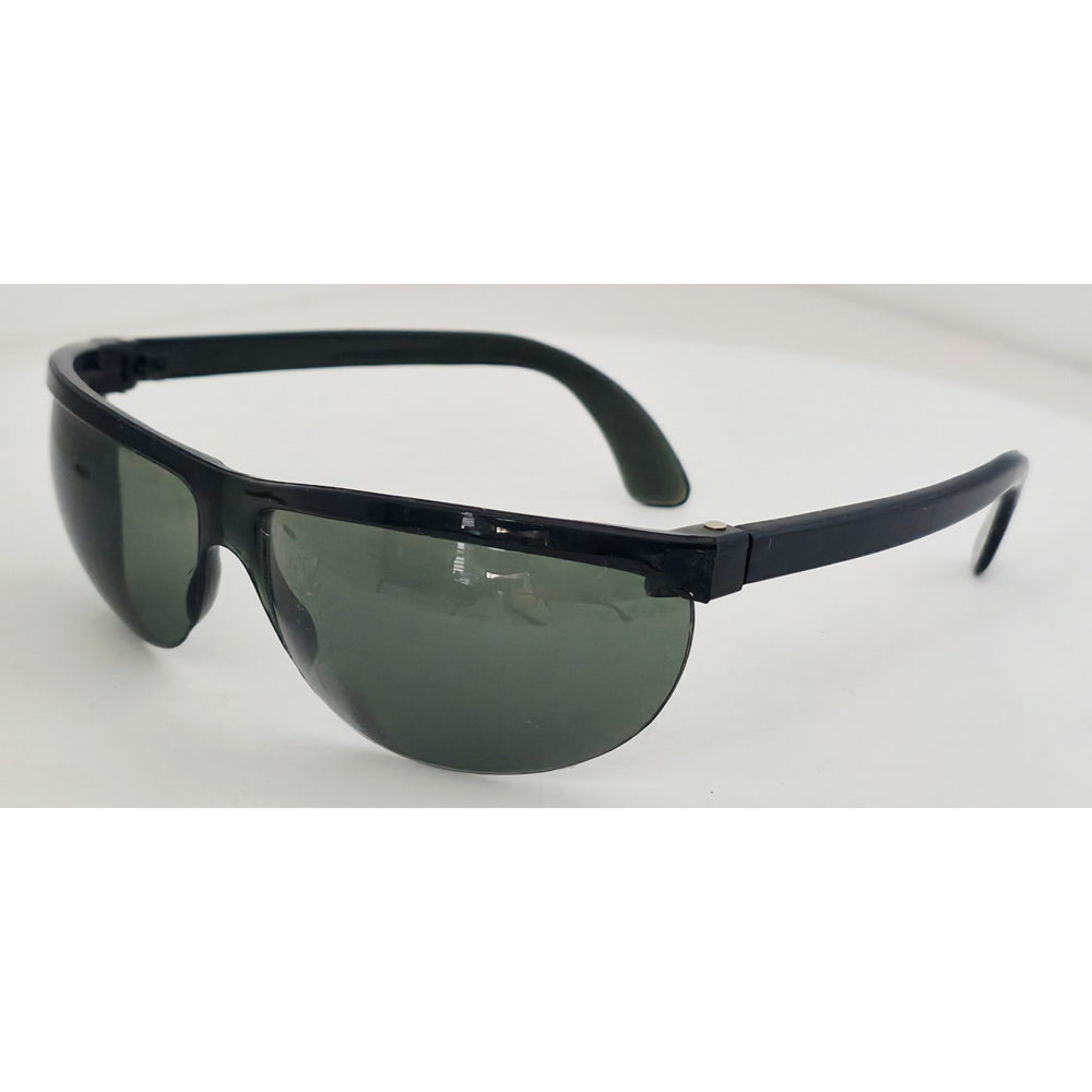 VINTAGE *NEW* 1970's Glam Unisex Black Frame with Gray Lens Sunglasses