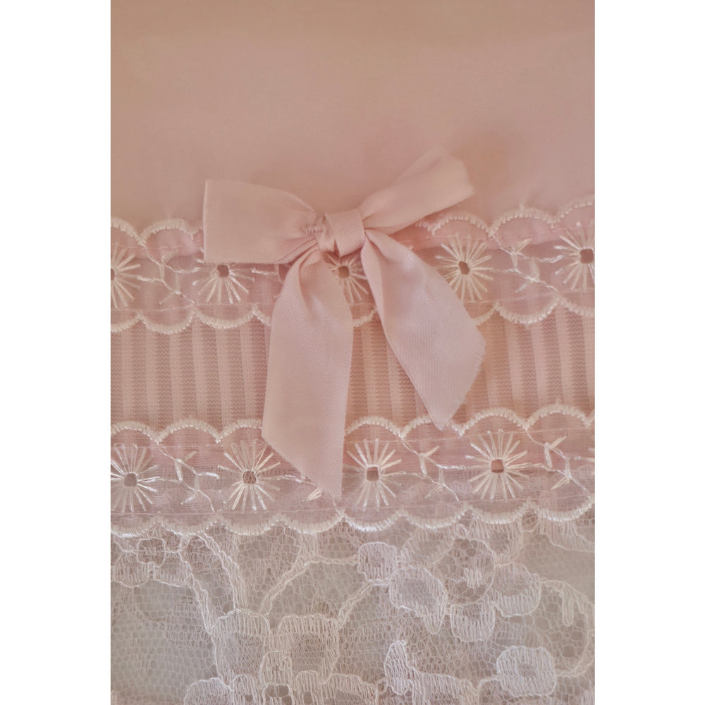 VINTAGE *NEW* 1960's Women's Light Pink Slip | Skirt w/White Lace Trim Size M
