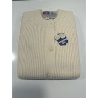VINTAGE *NEW* Elliot 100% Pure Virgin Wool Dorset Btn Cardigan Sweater Wht Sz 36