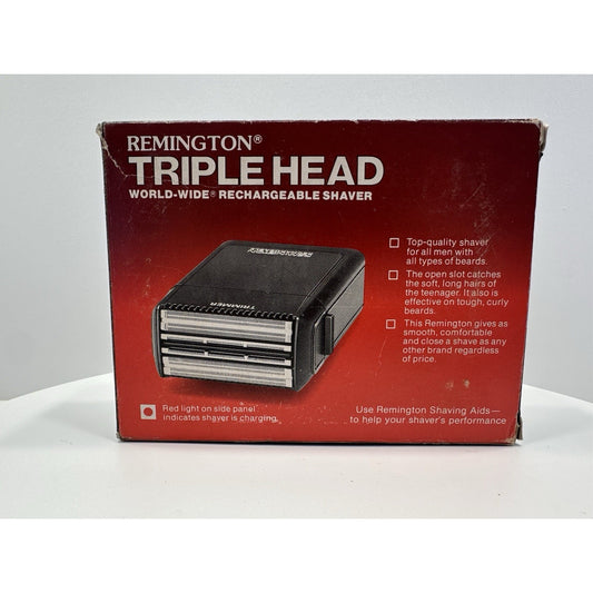 VINTAGE *NEW* 1980's Remington PM-950 Triple Head Electric SS Shaver PM-950 USA