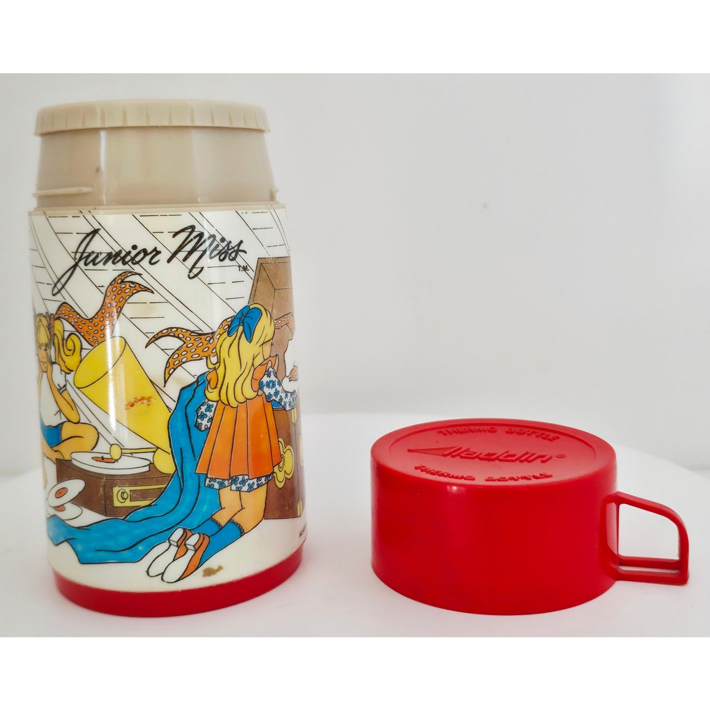 VINTAGE *NEW* 1980's Aladdin Junior Miss 8-Ounce Pop-Top Plastic Thermos