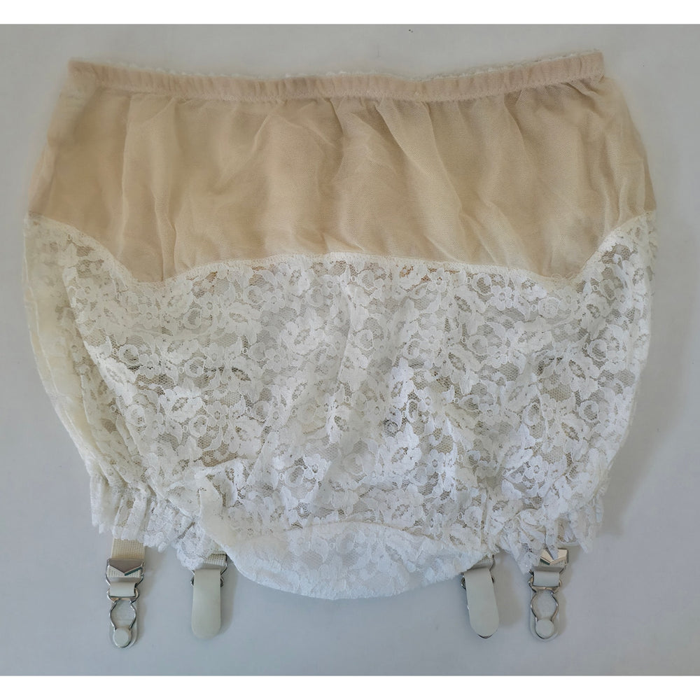 VINTAGE *NEW* 1960's Women's Empire Foundation Cream w/Lace Girdle Garter Size L