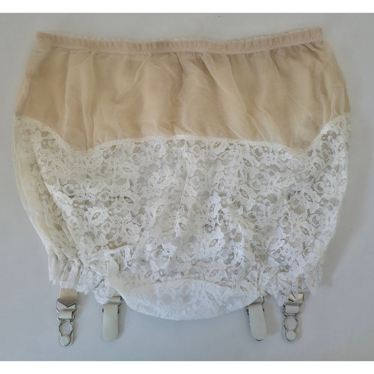 VINTAGE *NEW* 1960's Women's Empire Foundation Cream w/Lace Girdle Garter Size L
