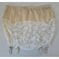 VINTAGE *NEW* 1960's Women's Empire Foundation Cream w/Lace Girdle Garter Size L