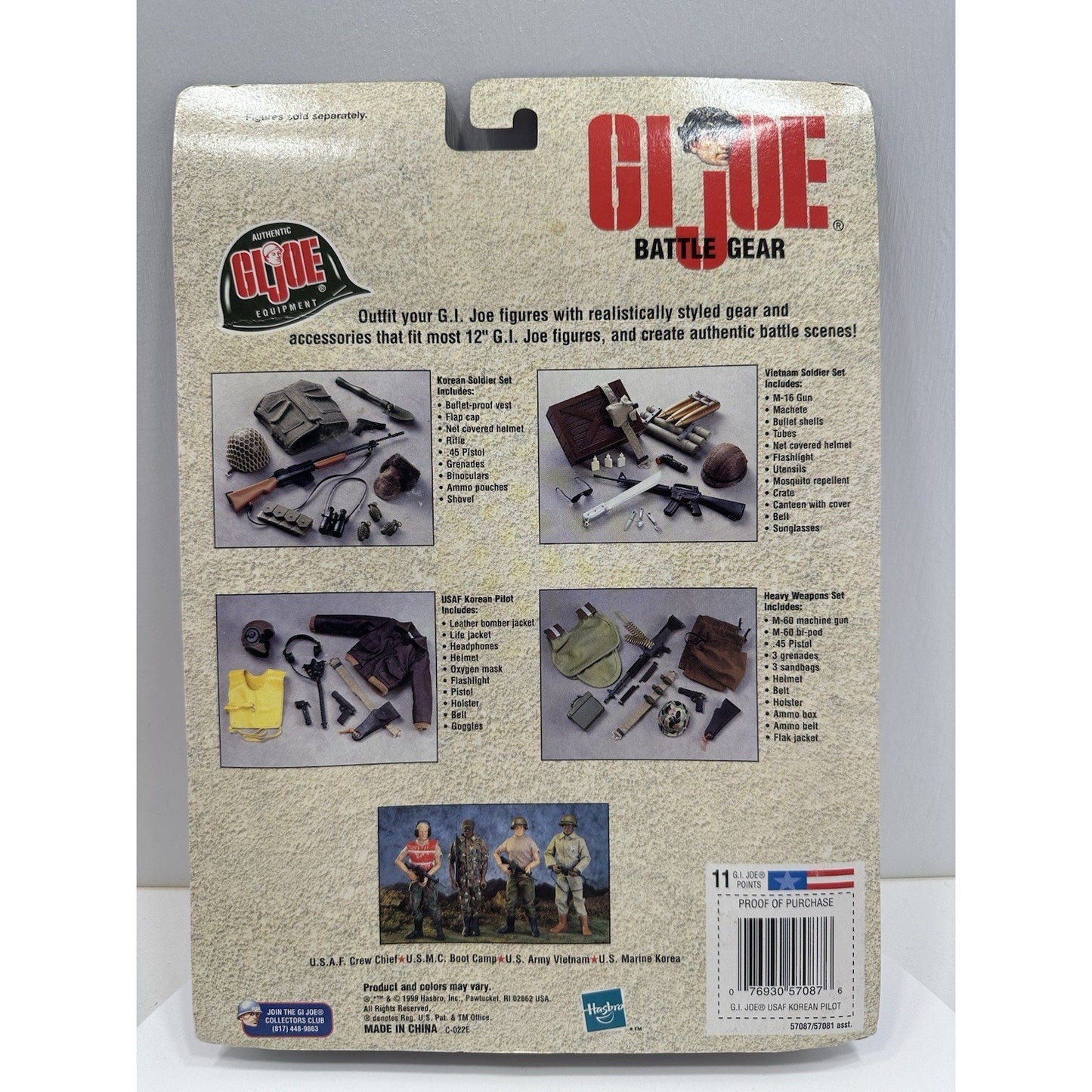 VINTAGE *NEW* 1998 GI Joe Battle Gear USAF Korean Pilot Set