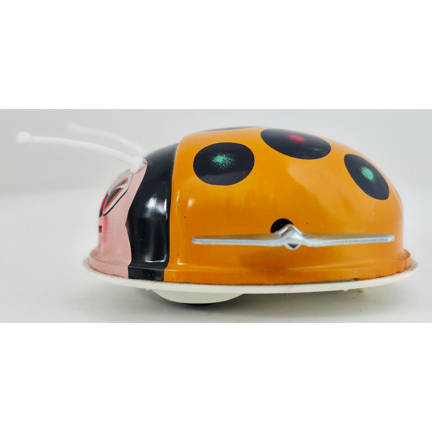 VINTAGE *NEW* 1960's K Lady Bug Wind-Up Metal Toy - Yellow